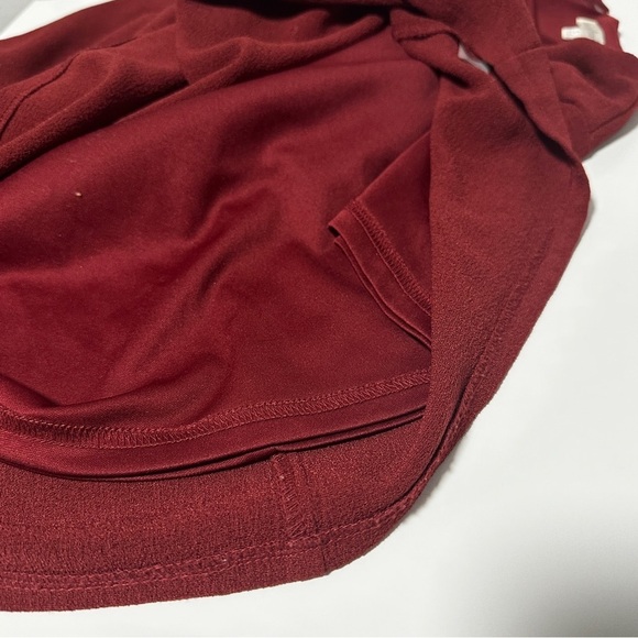 Charming Charlie Maroon Red Shift Dress Short Sleeve Women’s Size Large Girly - Picture 9 of 11